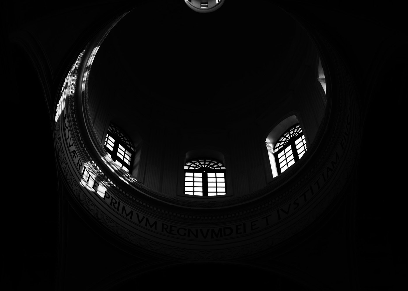 A creative architecture photography shot of a church dome in Goa.